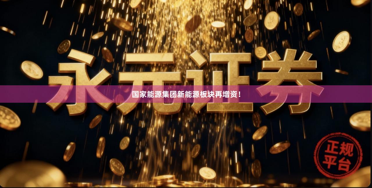国家能源集团新能源板块再增资！
